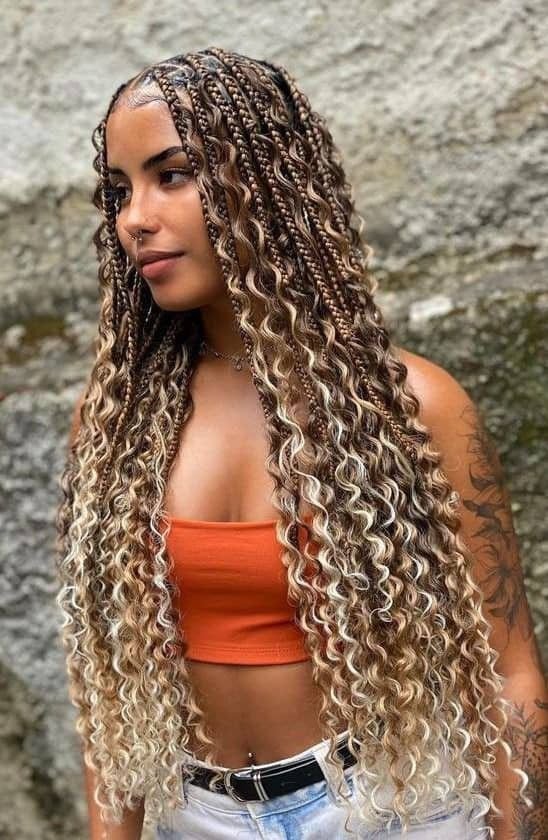 Boho Knotless Braids